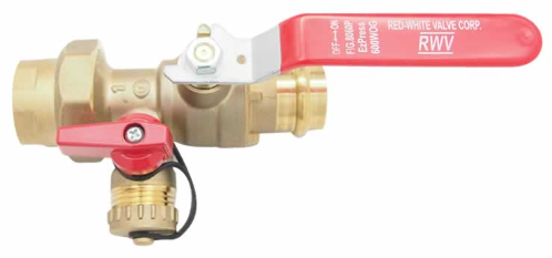 1060853                        RWV 8060P-PF 1in UNION BALL VALVE w/HOSE DRA