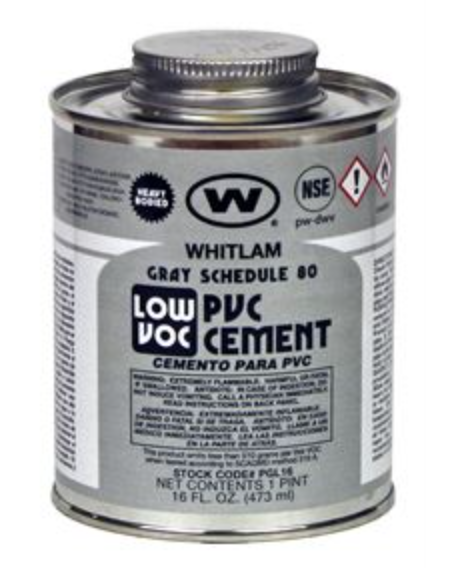 PGL32 WHITLAM PGL32 QT PVC GRAY S80 HEAVY BODIED LOW VOC CEMENT from WHITLA