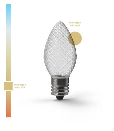 603194                         V-11160 C7/E12 SMD FCTD CHAMPAGNE BULB SOLD/