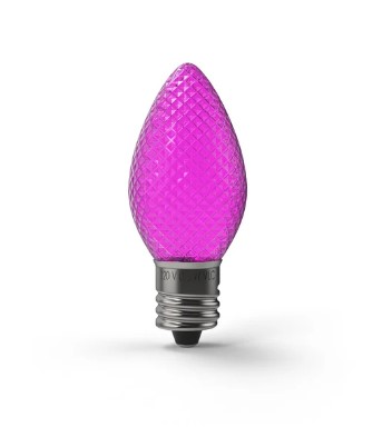 603204                         V-11167 C7/E12 SMD FACETED PINK LED BULB SOL