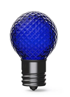 605899                         V-11130 G30 FACETED BLUE SMD LED E12 BULB SO
