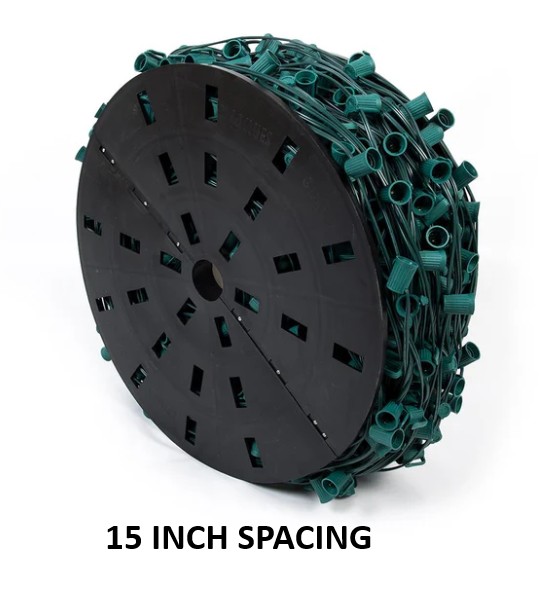 1016959                        V-20613-C3 C9/E17 GREEN WIRE 15IN SPACING 10
