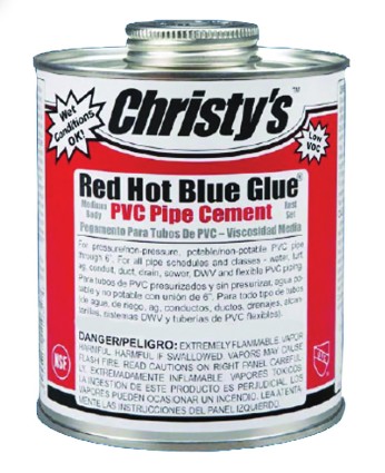 5693                           CHRISTYS 1/4 PT RED HOT BLUE GLUE MED LOW VO