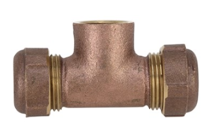 219036                         AQLINE SCT-6-LF 1x1 FIPS BRASS COMP TEE (1IP