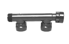 301-010-2 DURA 301-010-2 DOUBLE MANIFOLD TEE 1 SWIVELxMIPTx2 SWIVEL W/021 O