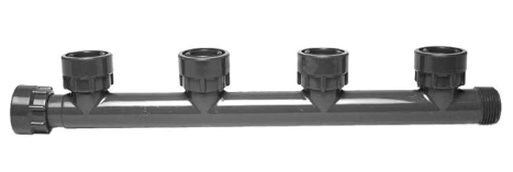 301-010-4 DURA 301-010-4 QUAD MANIFOLD TEE 1 SWIVELxMIPTx4 SWIVEL W/021 O-R