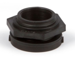 14079                          ATL HA2000 2in POLY BULKHEAD FITTING BLACK 3