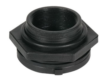 42934                          ATL HA1500 1-1/2 POLY BULKHEAD FITTING BLACK