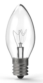 655947                         V-10576 C9/E17 INCANDESCENT CLEAR 7W BULB TR