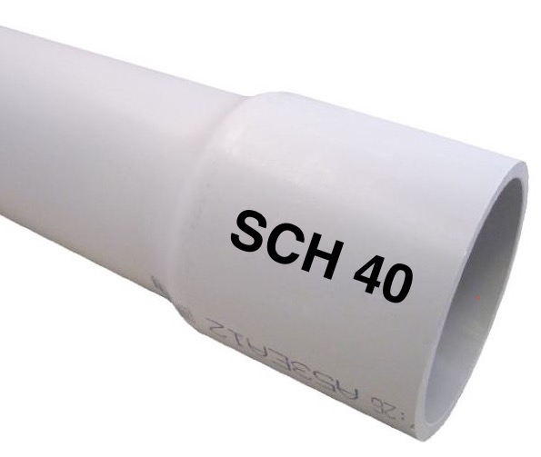 PVC9800B 8 PVC SCH40 PIPE BE 160psi I.D. 7.942 O.D. 8.625 from PVC40PIP