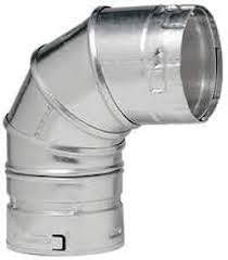 17245                          METAL-FAB 4CGSW90L 4in SS VENT 90 ELBOW from