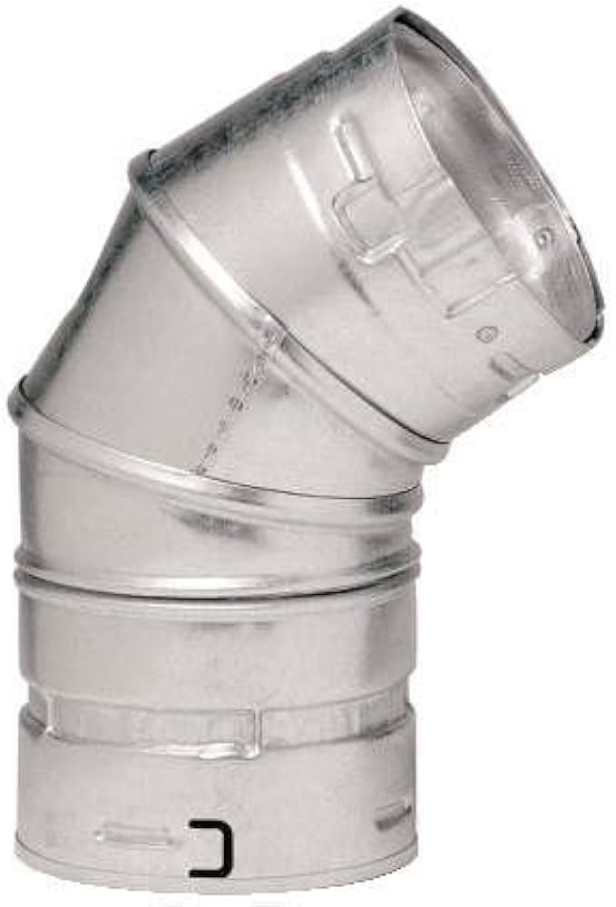 19929                          METAL-FAB 4CGSW45L 4in SS VENT 45 ELBOW from