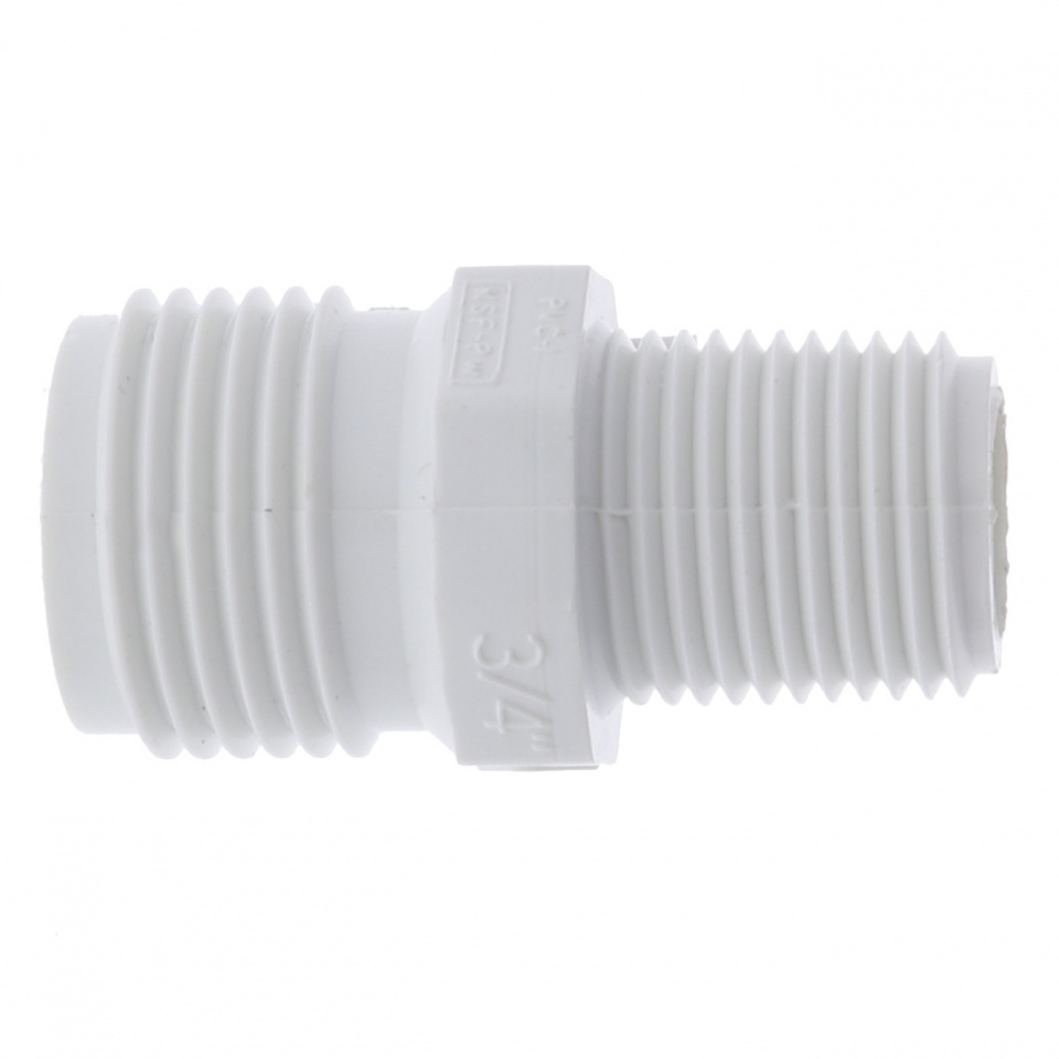 503-005 DURA 503-005 3/4MHTx1/2MPT HOSE FTG 3/4 MHT x 1/2 MIPT WHITE PVC HO