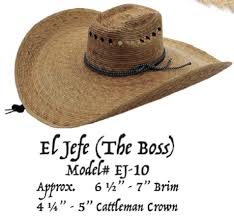 748831                         EL JEFE PALM LEAF HAT EJ-10 HAND MADE FROM 1