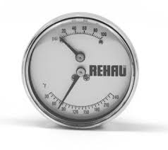 656543                         REHAU 266417-001 TEMP/PRES GAUGE 1/4 NPT BAC