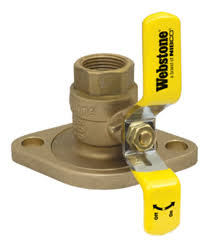 H-41405 WEBSTONE 41405 1-1/4 FP BRS BALL VALVE FPT x RTG FLG from WEBSTONE