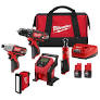 1051000                        MILW 2494-25 M12 5-TOOL COMBO KIT from MILWT