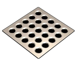 535446                         EBBE PRO E4404 4in SQUARE GRATE BRUSHED NICK