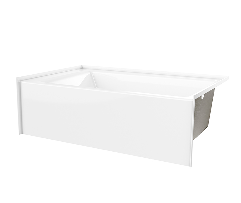 6036SMINL-WH AQS 6036SMINL-WH ACRYLX LH BATHTUB WHITE 60x36x18 SKIRTED from