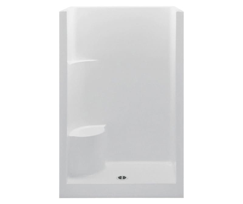 1483OSTL-WH AQS 1483OSTL-WH 1483OST 48 X 34 ACRYLX ALCOVE CENTER DRAIN ONE-