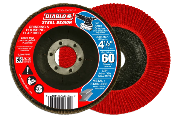 721126                         DIABLO 4-1/2 STEEL DEMON FLAP DISC 60 GRIT -