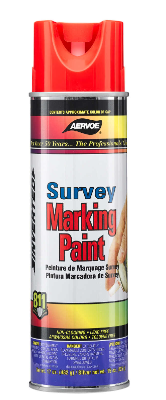 752434                         FLORECENT RED MARKING PAINT from AERVOE