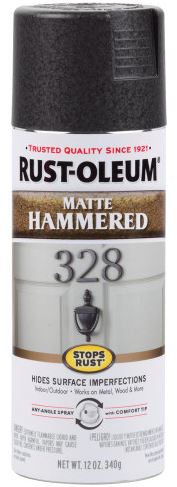 827862                         RUSTOLEUM BLACK 12oz MATTE HAMMERED SPRAY PA