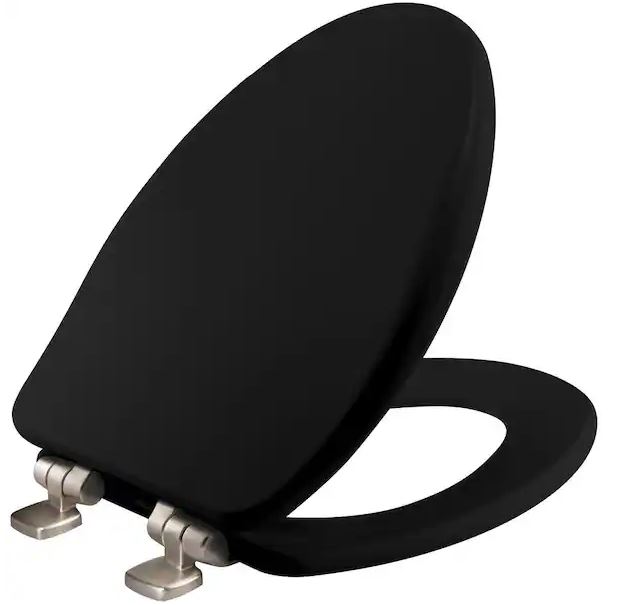 7B19170NSLA047 BEMIS BLACK ELONGATED SLOW CLOSE WOOD TOILET SEAT from BEMIS