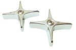 921596                         CENTRAL BRASS CROSS HANDLE PAIR from BARRYWA