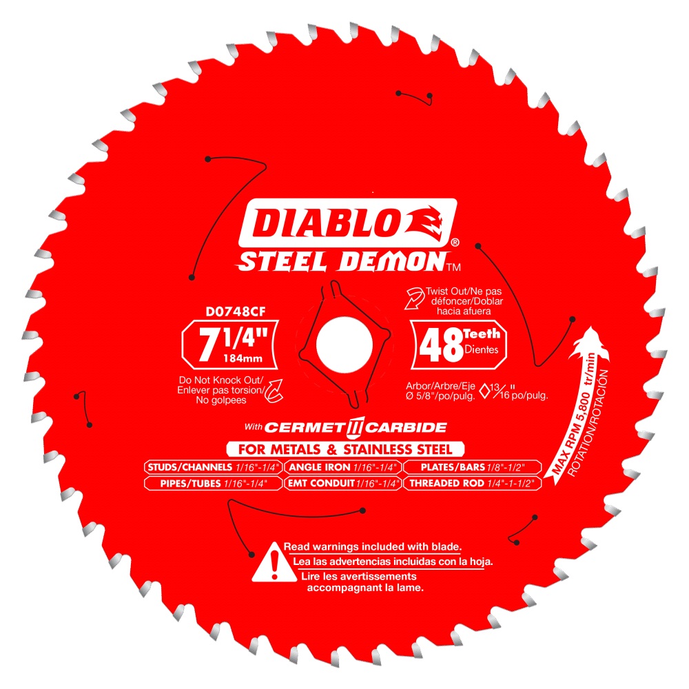791617                         DIABLO 7-1/4 X 48T TCG CIRC SAW BLADE from D