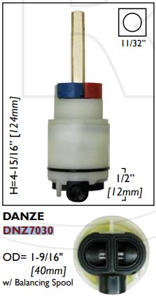 914874                         DANZE S/L PRESSURE BALANCE CARTRIDGE from BA