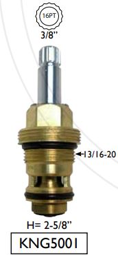 914433                         KINGSTON BRASS DIVERTER STEM from KISSLER