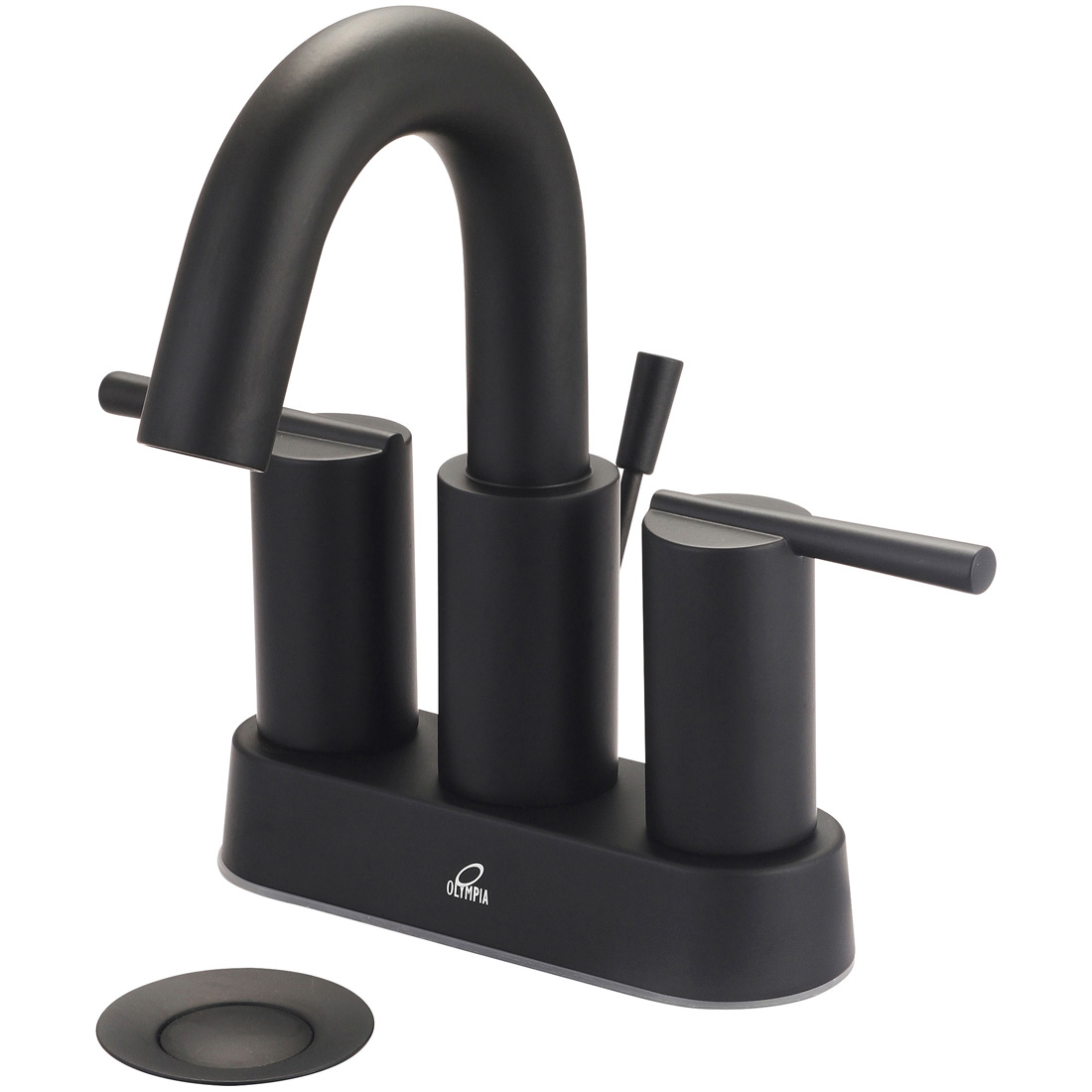 L-7522-MB OLYMPIA 2 HANDLE LAV W/POP UP MATTE BLACK from PIONEER