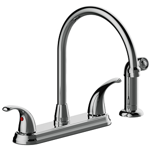 MN-LV-260C OMNI LEVERAGE 2HANDLE HIGH ARC KITCHEN FAUCET W/SPRAY from MATCO