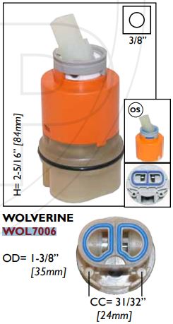 917299                         WOLVERINE CERAMIC DISC CARTRIDGE from BARRYW